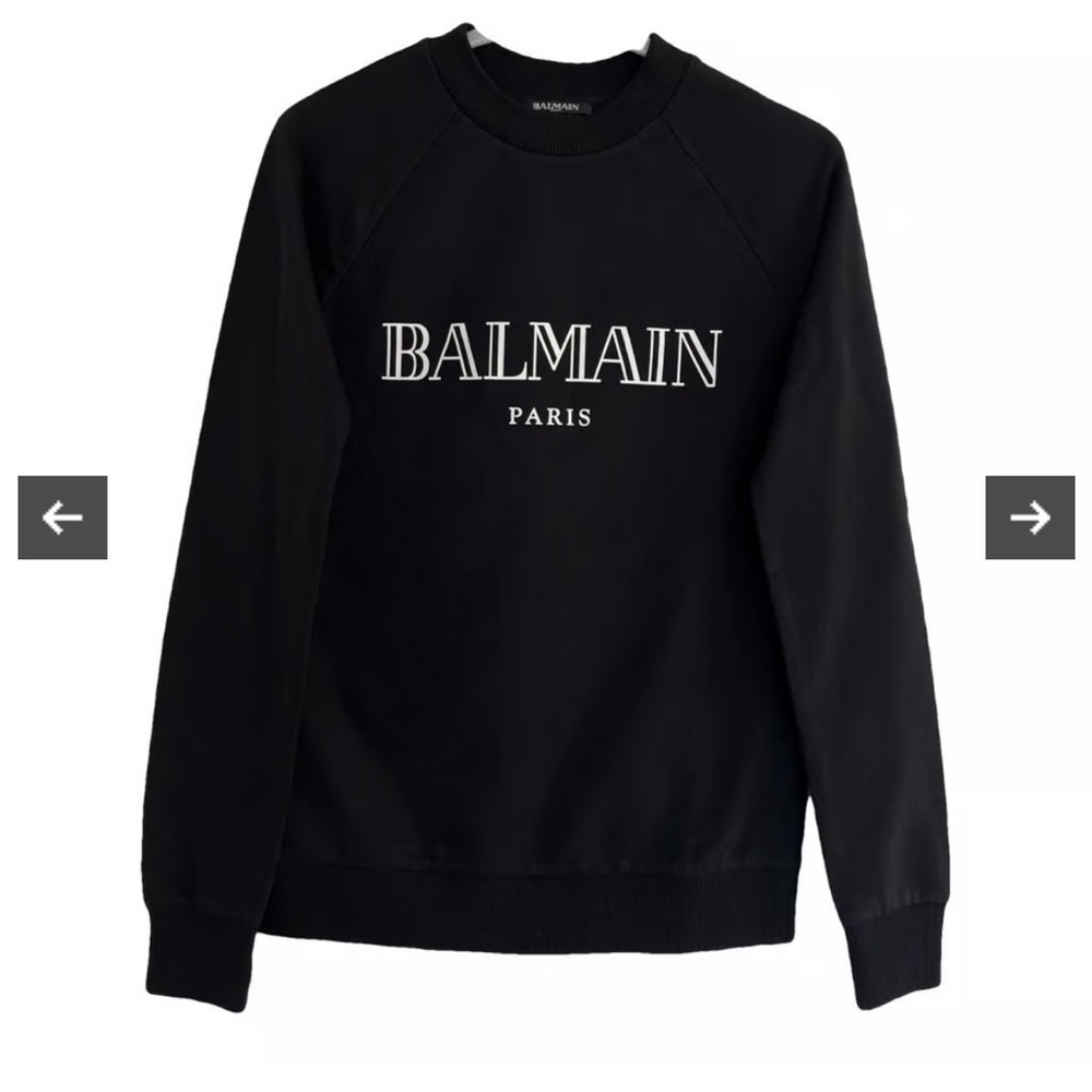 Balmain Paris black sweatshirt, size 36, NWOT